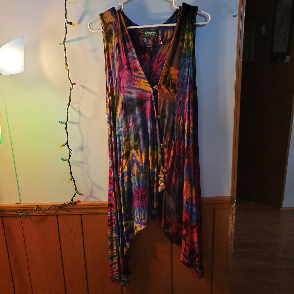 Tye dye tank top pullover